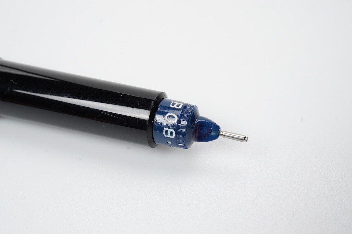 A rare Montblanc high top fountain pen in brown and black marble barrel with black cap